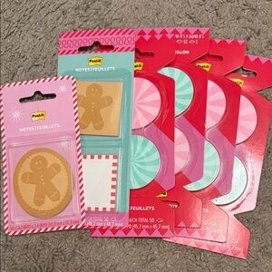 6 packs of Post-it Sticky Notes Set Round, Square and Oval-In a snap close case.